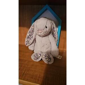 Jellycat Medium BLOSSOM SILVER BLOOM BUNNY 12" Soft Plush Toy Grey Lovey NWT